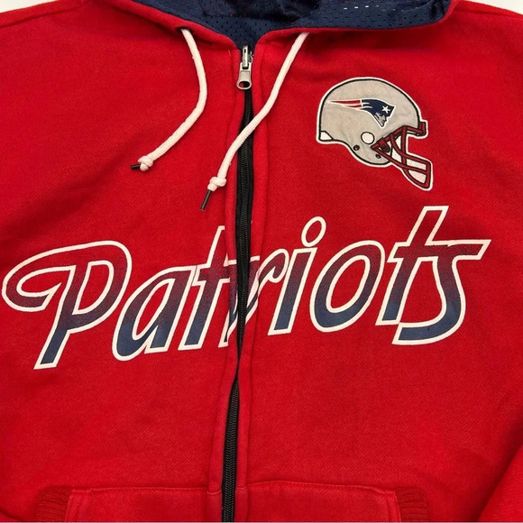 New England Patriots REVERSIBLE Jacket Men’s XL NFL Full Zip G-III Red/Navy READ - Picture 3 of 12